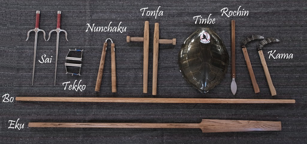 Bronie Ryukyu Kobudo: Sai, Tekko, Nunchaku, Tonfa, Tinbe, Rochin, Kama, Bō, Eku